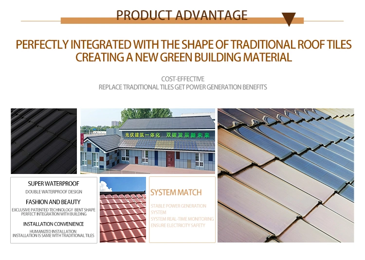 BIPV Solar Roof Solar System Price Cheap Polycrystalline Solar Panel Efficiency for House BIPV Limited