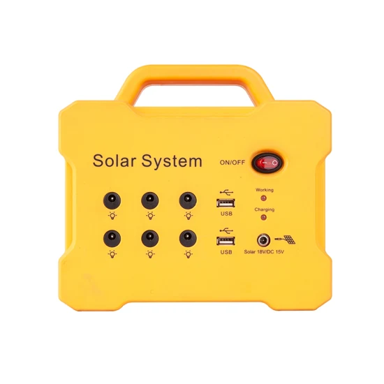 Gerador solar doméstico portátil de sistema solar de bateria recarregável para iluminação